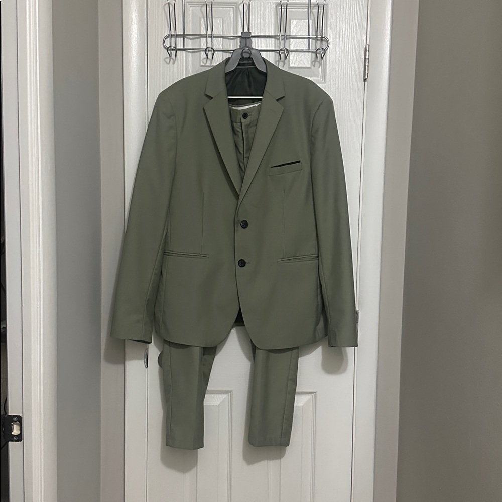 Olive Green Two-Piece Suit
